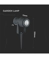 12W LED tuinspot met prikpen - IP65, Groene kleur, grijze behuizing, 20 graden, aluminium