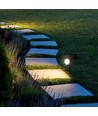 2W LED solar prikspot - IP65, zwart, 3.7V, schemersensor, COB LED, warm wit