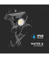 2W LED solar prikspot - IP65, zwart, 3.7V, schemersensor, COB LED, warm wit