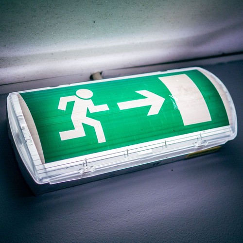 V-Tac Noodverlichting / Exit bord, 3W - Uitgangslicht, incl. batterij en pictogrammen, zelftestknop