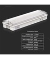 V-Tac Noodverlichting / Exit bord, 3W - Uitgangslicht, incl. batterij en pictogrammen, zelftestknop