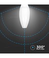 E40 60W LED olijflamp - 6500lm, Samsung LED chip, 300°, 5 jaar garantie