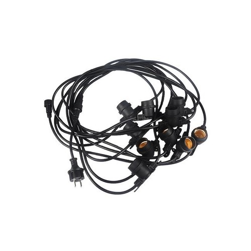 Lichtsnoer voor 20 stuks E27 lampen - 10 meter, IP44, 230V