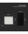 80W Solcelle LED breedstraler met afstandsbediening - 800lm, IP65, 4000K, zwart, incl. 10W zonnepaneel en batterij