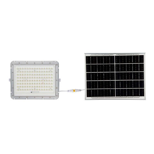 VT LED Solar Schijnwerper 180W - 6400K, 16000 mAh Batterij, 3m Kabel, Slimme IR Afstandsbediening, Snelladen, Wit