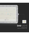 VT LED Solar Schijnwerper 180W - 6400K, 16000 mAh Batterij, 3m Kabel, Slimme IR Afstandsbediening, Snelladen, Wit