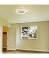 45W ventilator met plafondlamp RF-besturing CCT: 3-in-1 - AC-motor, grijze ring
