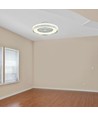 45W ventilator met plafondlamp RF-besturing CCT: 3-in-1 - AC-motor, grijze ring