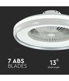 45W ventilator met plafondlamp RF-besturing CCT: 3-in-1 - AC-motor, grijze ring