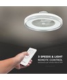 45W ventilator met plafondlamp RF-besturing CCT: 3-in-1 - AC-motor, grijze ring
