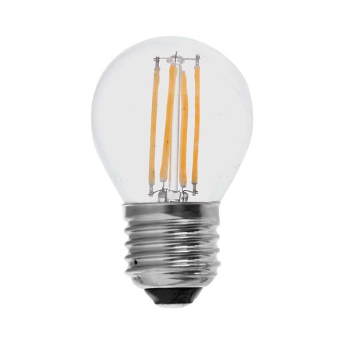E27 6W LED kroonlamp - G45, kooldraad, helder, 230V