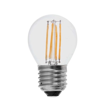 E27 6W LED kroonlamp - G45, kooldraad, helder, 230V