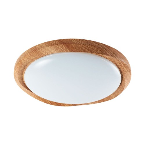 60W LED plafondlamp met houtlook, dimbaar - 6000lm, Ø49cm, CCT, incl. afstandsbediening