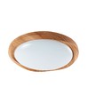 60W LED plafondlamp met houtlook, dimbaar - 6000lm, Ø49cm, CCT, incl. afstandsbediening