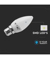 B22 4,5W LED kaarslamp - Samsung LED chip, vervangt 40W, 180°