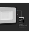 20W schijnwerper - Samsung Chip, kabel 1m, 3000K, zwarte behuizing, zwart glas