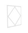 Hexagon Diamant 60x60 LED Paneel, 60W - Hoogte: 15mm, 100lm/W, Witte rand