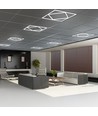 Hexagon Diamant 60x60 LED Paneel, 60W - Hoogte: 15mm, 100lm/W, Witte rand