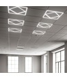 Hexagon Diamant 60x60 LED Paneel, 60W - Hoogte: 15mm, 100lm/W, Witte rand