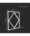 Hexagon Diamant 60x60 LED Paneel, 60W - Hoogte: 15mm, 100lm/W, Witte rand