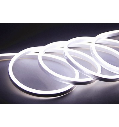 9W per meter Koud wit 8x16 CLIP-ON Neon Flex LED - 230V, IP67