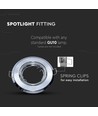 2 stuks GU10 inbouwspot - Rond, chroom, gat: Ø7,0 cm, max 35W