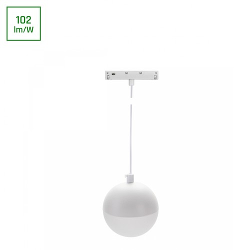 10W SHIFT BASIC GLOBE PENDANT - 48V, hanglamp voor spanningsrail