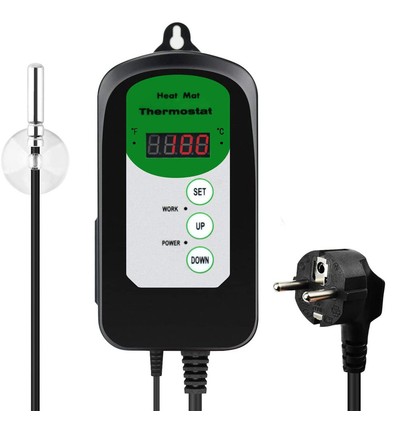 Digitale thermostaat voor verwarmingsmat - Geschikt voor onze verwarmingsmatten, instelbaar van 0-100° Celsius