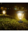 2W LED solar tuinlamp met sensor - Zwart, IP65, CCT, aluminium, voor buitengebruik