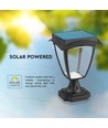 2W LED solar tuinlamp met sensor - Zwart, IP65, CCT, aluminium, voor buitengebruik