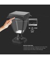 2W LED solar tuinlamp met sensor - Zwart, IP65, CCT, aluminium, voor buitengebruik