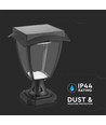 2W LED solar tuinlamp met sensor - Zwart, IP65, CCT, aluminium, voor buitengebruik