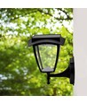 Wandlamp op zonne-energie, klassiek ontwerp - 3000K+6000K, zwart