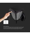 Wandlamp op zonne-energie, klassiek ontwerp - 3000K+6000K, zwart