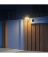 3W zonnecel wandlamp met sensor - IP65, wit, 350lm, PIR sensor, buiten