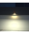 3W zonnecel wandlamp met sensor - IP65, wit, 350lm, PIR sensor, buiten