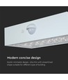 3W zonnecel wandlamp met sensor - IP65, wit, 350lm, PIR sensor, buiten