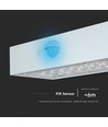 3W zonnecel wandlamp met sensor - IP65, wit, 350lm, PIR sensor, buiten