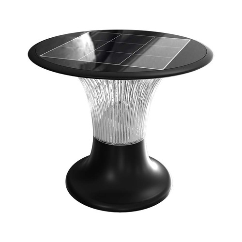 15W Zonnecel tuinlamp, 2200lm - IP65, zwart, Diamond, CCT, RADAR sensor, 3.2V, incl. batterij