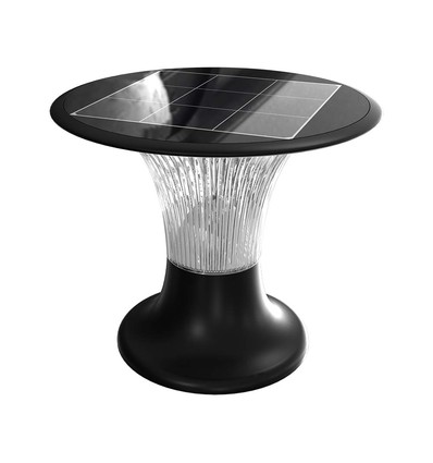 15W Zonnecel tuinlamp, 2200lm - IP65, zwart, Diamond, CCT, RADAR sensor, 3.2V, incl. batterij