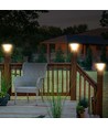 15W Zonnecel tuinlamp, 2200lm - IP65, zwart, Diamond, CCT, RADAR sensor, 3.2V, incl. batterij