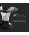 15W Zonnecel tuinlamp, 2200lm - IP65, zwart, Diamond, CCT, RADAR sensor, 3.2V, incl. batterij