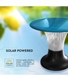 15W Zonnecel tuinlamp, 2200lm - IP65, zwart, Diamond, CCT, RADAR sensor, 3.2V, incl. batterij