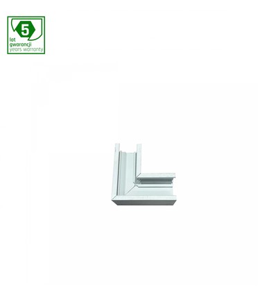 SYSTEM SHIFT horizontaal slank L-koppelstuk, wit - 48V, aluminium, IP20, 5 jaar garantie
