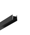 2m aluminium profiel COZY12 C/U1 - Zwart geanodiseerd, opbouw, LED profiel
