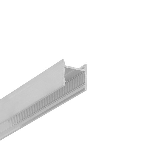 2m aluminiumprofiel LEVEL12 C/U1 - Onbehandeld aluminium, opbouw, LED-profiel