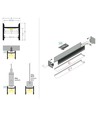 2m aluminiumprofiel LEVEL12 C/U1 - Onbehandeld aluminium, opbouw, LED-profiel
