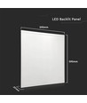 60x60 LED Paneel, 36W - Hoogte: 33mm, 120 lm/W, flicker free, witte rand
