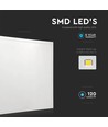 60x60 LED Paneel, 36W - Hoogte: 33mm, 120 lm/W, flicker free, witte rand