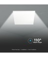 60x60 LED Paneel, 36W - Hoogte: 33mm, 120 lm/W, flicker free, witte rand